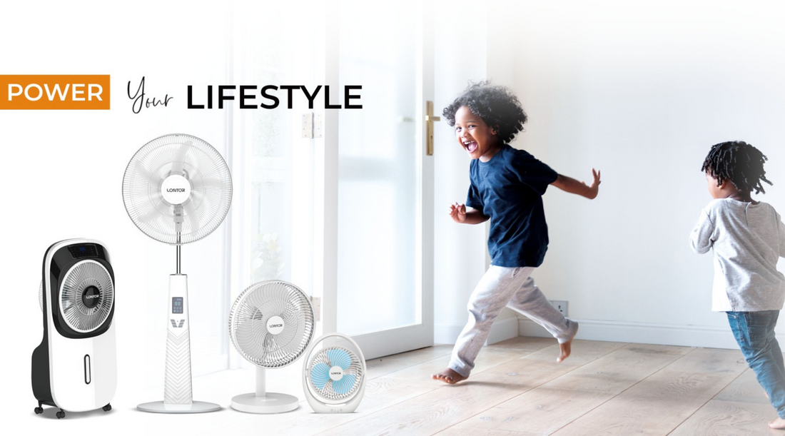 Lontor rechargeable fan and energy-efficient bulb showcasing the innovative and reliable design, epitomizing modern, practical consumer electronics in Nigeria.