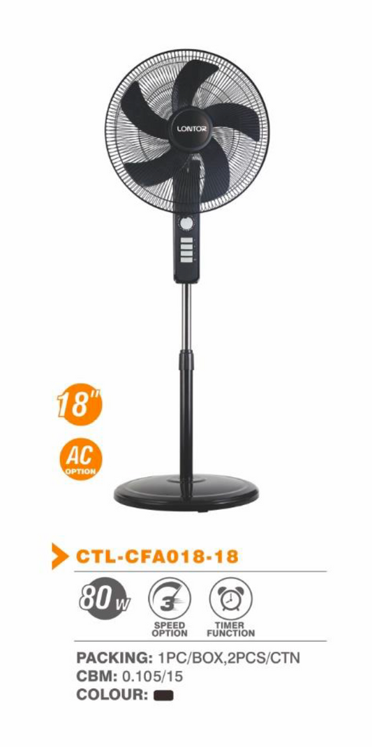 80W Tall Standing 18" Fan - Lontor