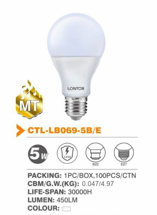 5W Longlife Lightbulb - Lontor