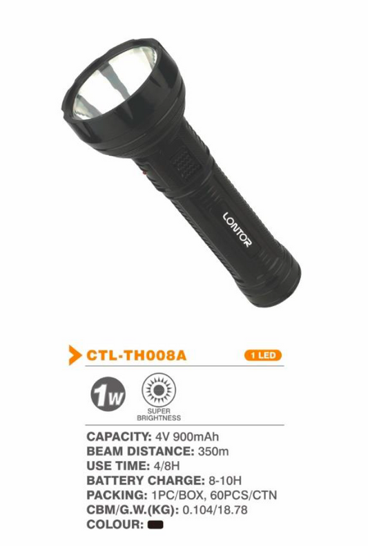 1W Rechargeable LED Torch