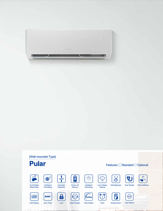 1HP PULAR (INDOOR & OUTDOOR) - Gree Wall Mounted