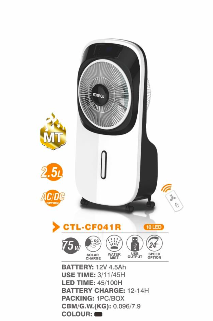 75W Water Mist Fan